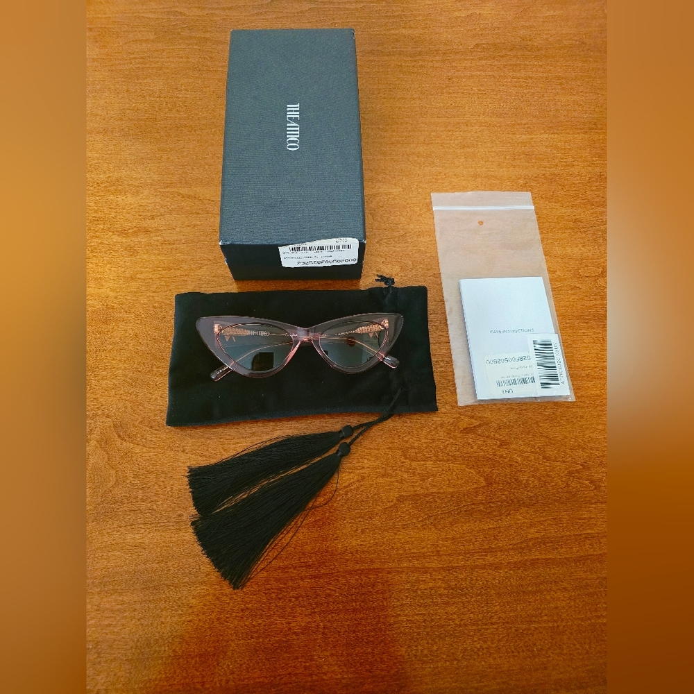 NEW The Attico x LINDA FARROW Dora Sunglasses in Pink - Picture 7 of 16